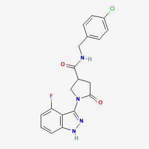 N-(4-chlorobenzyl)-1-(4-fluoro-1H-indazol-3-yl)-5-oxopyrrolidine-3-carboxamide