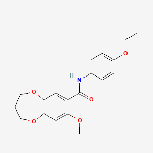 8-methoxy-N-(4-propoxyphenyl)-3,4-dihydro-2H-1,5-benzodioxepine-7-carboxamide