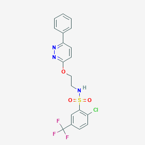 2-chloro-N-(2-((6-phenylpyridazin-3-yl)oxy)ethyl)-5-(trifluoromethyl)benzenesulfonamide