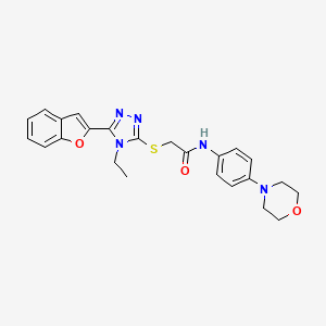 2-{[5-(1-benzofuran-2-yl)-4-ethyl-4H-1,2,4-triazol-3-yl]sulfanyl}-N-[4-(morpholin-4-yl)phenyl]acetamide