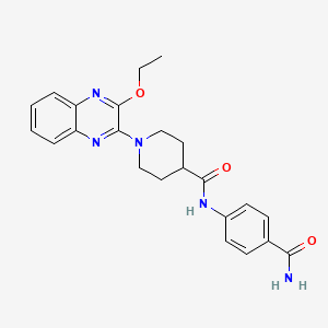 N-(4-carbamoylphenyl)-1-(3-ethoxyquinoxalin-2-yl)piperidine-4-carboxamide