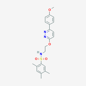 N-(2-((6-(4-methoxyphenyl)pyridazin-3-yl)oxy)ethyl)-2,4,5-trimethylbenzenesulfonamide