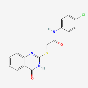 N-(4-chlorophenyl)-2-((4-oxo-3,4-dihydroquinazolin-2-yl)thio)acetamide