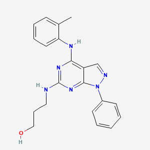 3-({4-[(2-methylphenyl)amino]-1-phenyl-1H-pyrazolo[3,4-d]pyrimidin-6-yl}amino)propan-1-ol