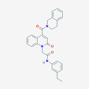 molecular formula C29H27N3O3 B11236987 2-[4-(3,4-dihydroisoquinolin-2(1H)-ylcarbonyl)-2-oxoquinolin-1(2H)-yl]-N-(3-ethylphenyl)acetamide 