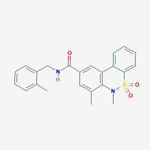 6,7-dimethyl-N-(2-methylbenzyl)-6H-dibenzo[c,e][1,2]thiazine-9-carboxamide 5,5-dioxide