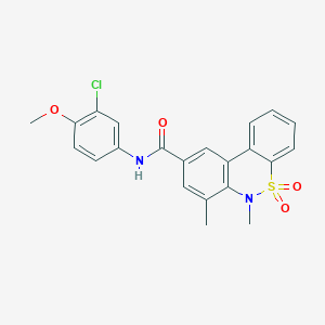 N-(3-chloro-4-methoxyphenyl)-6,7-dimethyl-6H-dibenzo[c,e][1,2]thiazine-9-carboxamide 5,5-dioxide