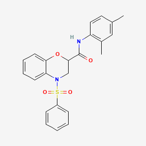 N-(2,4-dimethylphenyl)-4-(phenylsulfonyl)-3,4-dihydro-2H-1,4-benzoxazine-2-carboxamide