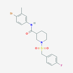 N-(4-bromo-3-methylphenyl)-1-[(4-fluorobenzyl)sulfonyl]piperidine-3-carboxamide