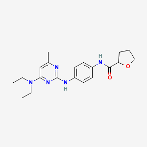 N-(4-((4-(diethylamino)-6-methylpyrimidin-2-yl)amino)phenyl)tetrahydrofuran-2-carboxamide