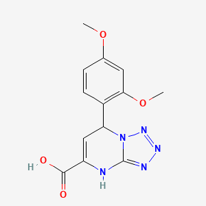 molecular formula C13H13N5O4 B11237050 7-(2,4-Dimethoxyphenyl)-4,7-dihydrotetrazolo[1,5-a]pyrimidine-5-carboxylic acid 