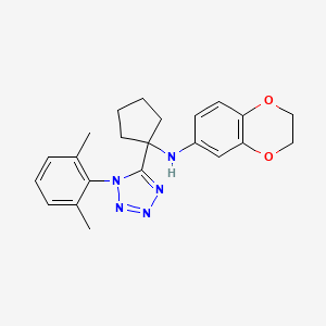 N-{1-[1-(2,6-dimethylphenyl)-1H-tetrazol-5-yl]cyclopentyl}-2,3-dihydro-1,4-benzodioxin-6-amine