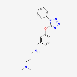 molecular formula C19H24N6O B11237069 N,N-dimethyl-N'-{3-[(1-phenyl-1H-tetrazol-5-yl)oxy]benzyl}propane-1,3-diamine 