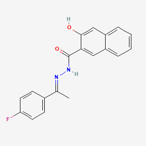 N'-[(1E)-1-(4-fluorophenyl)ethylidene]-3-hydroxynaphthalene-2-carbohydrazide