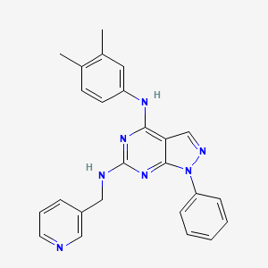 N~4~-(3,4-dimethylphenyl)-1-phenyl-N~6~-(pyridin-3-ylmethyl)-1H-pyrazolo[3,4-d]pyrimidine-4,6-diamine