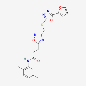 N-(2,5-dimethylphenyl)-3-[3-({[5-(furan-2-yl)-1,3,4-oxadiazol-2-yl]sulfanyl}methyl)-1,2,4-oxadiazol-5-yl]propanamide