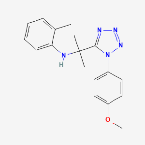 N-{2-[1-(4-methoxyphenyl)-1H-tetrazol-5-yl]propan-2-yl}-2-methylaniline