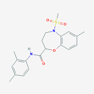 N-(2,4-dimethylphenyl)-7-methyl-5-(methylsulfonyl)-2,3,4,5-tetrahydro-1,5-benzoxazepine-2-carboxamide