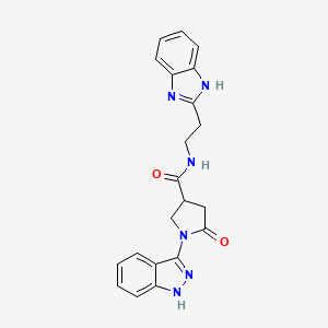 N-[2-(1H-benzimidazol-2-yl)ethyl]-1-(1H-indazol-3-yl)-5-oxopyrrolidine-3-carboxamide