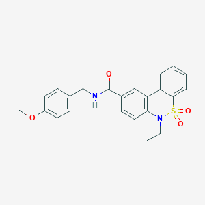 6-ethyl-N-(4-methoxybenzyl)-6H-dibenzo[c,e][1,2]thiazine-9-carboxamide 5,5-dioxide