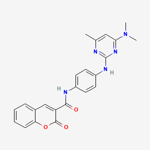 N-(4-((4-(dimethylamino)-6-methylpyrimidin-2-yl)amino)phenyl)-2-oxo-2H-chromene-3-carboxamide