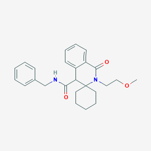 N-benzyl-2'-(2-methoxyethyl)-1'-oxo-1',4'-dihydro-2'H-spiro[cyclohexane-1,3'-isoquinoline]-4'-carboxamide