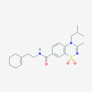 N-[2-(cyclohex-1-en-1-yl)ethyl]-3-methyl-4-(2-methylpropyl)-4H-1,2,4-benzothiadiazine-7-carboxamide 1,1-dioxide