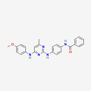 molecular formula C25H23N5O2 B11237202 N-[4-({4-[(4-methoxyphenyl)amino]-6-methylpyrimidin-2-yl}amino)phenyl]benzamide 