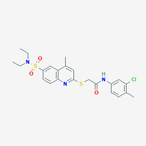 N-(3-chloro-4-methylphenyl)-2-{[6-(diethylsulfamoyl)-4-methylquinolin-2-yl]sulfanyl}acetamide