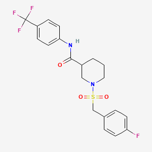 1-[(4-fluorobenzyl)sulfonyl]-N-[4-(trifluoromethyl)phenyl]piperidine-3-carboxamide