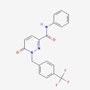 6-oxo-N-phenyl-1-(4-(trifluoromethyl)benzyl)-1,6-dihydropyridazine-3-carboxamide