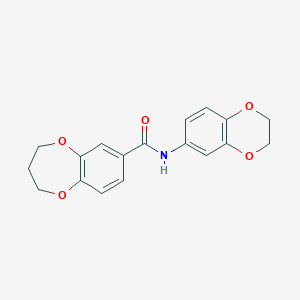 N-(2,3-dihydro-1,4-benzodioxin-6-yl)-3,4-dihydro-2H-1,5-benzodioxepine-7-carboxamide