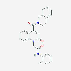 2-[4-(3,4-dihydroisoquinolin-2(1H)-ylcarbonyl)-2-oxoquinolin-1(2H)-yl]-N-(2-methylphenyl)acetamide