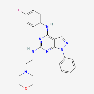 N~4~-(4-fluorophenyl)-N~6~-[2-(morpholin-4-yl)ethyl]-1-phenyl-1H-pyrazolo[3,4-d]pyrimidine-4,6-diamine