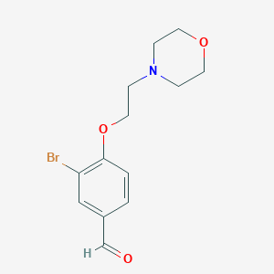 molecular formula C13H16BrNO3 B112373 3-Bromo-4-(2-morpholinoethoxy)benzaldehyde CAS No. 258831-64-0