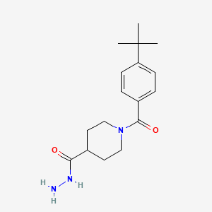 molecular formula C17H25N3O2 B11237331 1-(4-Tert-butylbenzoyl)piperidine-4-carbohydrazide 