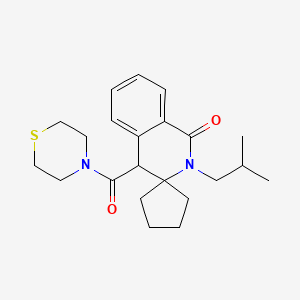 2'-(2-methylpropyl)-4'-(thiomorpholin-4-ylcarbonyl)-2'H-spiro[cyclopentane-1,3'-isoquinolin]-1'(4'H)-one