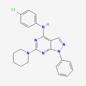 N-(4-chlorophenyl)-1-phenyl-6-(piperidin-1-yl)-1H-pyrazolo[3,4-d]pyrimidin-4-amine