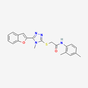 2-{[5-(1-benzofuran-2-yl)-4-methyl-4H-1,2,4-triazol-3-yl]sulfanyl}-N-(2,4-dimethylphenyl)acetamide