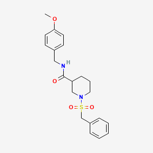 molecular formula C21H26N2O4S B11237391 1-(benzylsulfonyl)-N-(4-methoxybenzyl)piperidine-3-carboxamide 