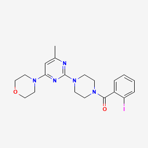 molecular formula C20H24IN5O2 B11237396 4-{2-[4-(2-Iodobenzoyl)piperazin-1-yl]-6-methylpyrimidin-4-yl}morpholine 