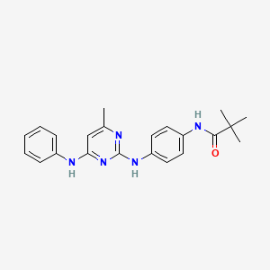 N-(4-((4-methyl-6-(phenylamino)pyrimidin-2-yl)amino)phenyl)pivalamide