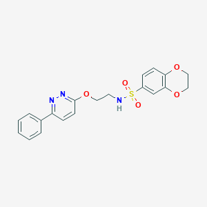 N-{2-[(6-phenylpyridazin-3-yl)oxy]ethyl}-2,3-dihydro-1,4-benzodioxine-6-sulfonamide