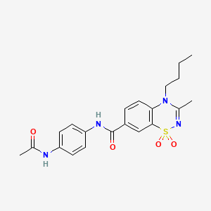 N-[4-(acetylamino)phenyl]-4-butyl-3-methyl-4H-1,2,4-benzothiadiazine-7-carboxamide 1,1-dioxide