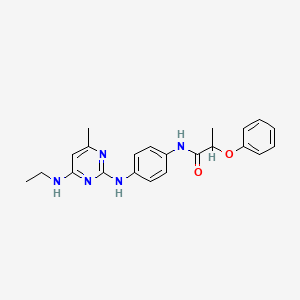 N-(4-{[4-(ethylamino)-6-methylpyrimidin-2-yl]amino}phenyl)-2-phenoxypropanamide