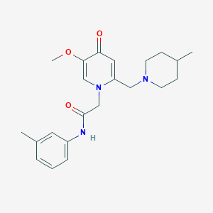 2-(5-methoxy-2-((4-methylpiperidin-1-yl)methyl)-4-oxopyridin-1(4H)-yl)-N-(m-tolyl)acetamide