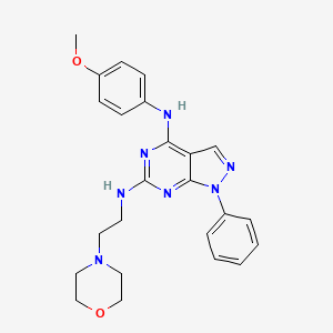 N~4~-(4-methoxyphenyl)-N~6~-[2-(morpholin-4-yl)ethyl]-1-phenyl-1H-pyrazolo[3,4-d]pyrimidine-4,6-diamine