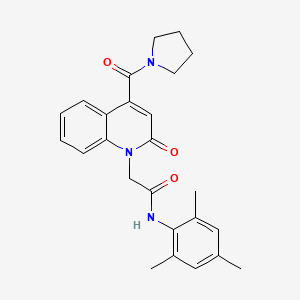 2-[2-oxo-4-(pyrrolidin-1-ylcarbonyl)quinolin-1(2H)-yl]-N-(2,4,6-trimethylphenyl)acetamide