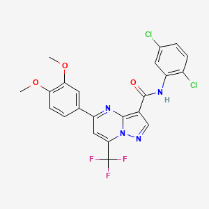 N-(2,5-dichlorophenyl)-5-(3,4-dimethoxyphenyl)-7-(trifluoromethyl)pyrazolo[1,5-a]pyrimidine-3-carboxamide