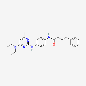 molecular formula C25H31N5O B11237534 N-(4-{[4-(diethylamino)-6-methylpyrimidin-2-yl]amino}phenyl)-4-phenylbutanamide 